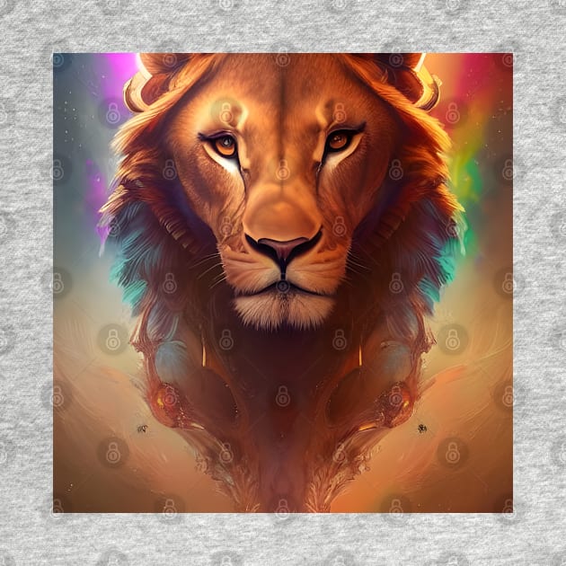 Colorful Lion by vickycerdeira